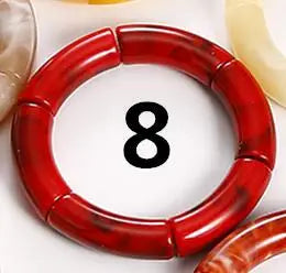 HIMBA COLOUR STACK SET – Vibrant Acrylic Beaded Charm Bracelets - Glow by Hellen African and Boho Jewelry African Home Decor Cultural Accessories